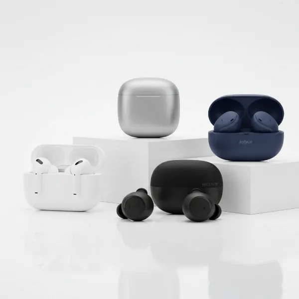 A collage or lineup of the top-rated wireless earphone models mentioned, showcasing their designs.